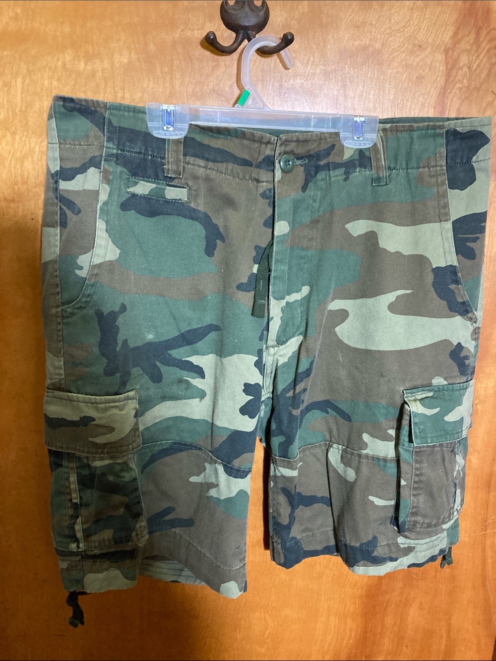 Men's Camo Cargo Shorts - Green Woodland